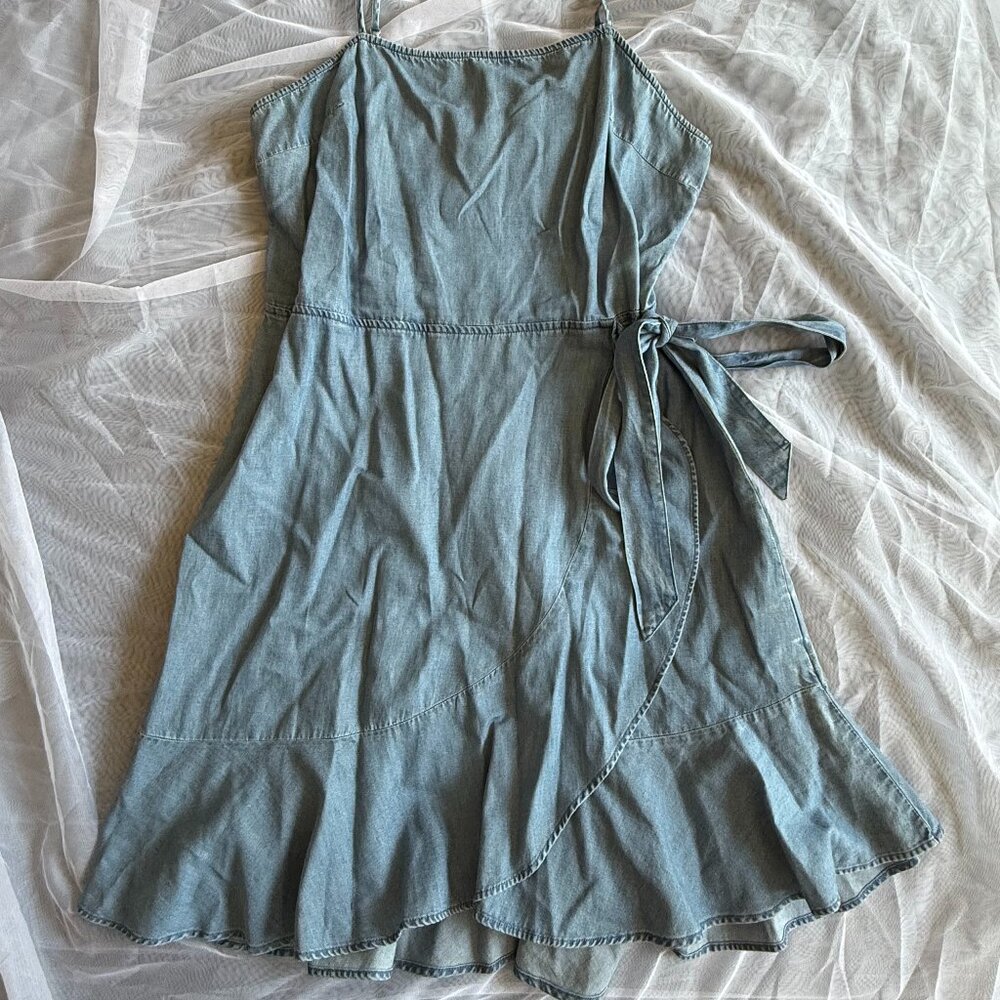Express Denim Wrap Cami Dress – Size M